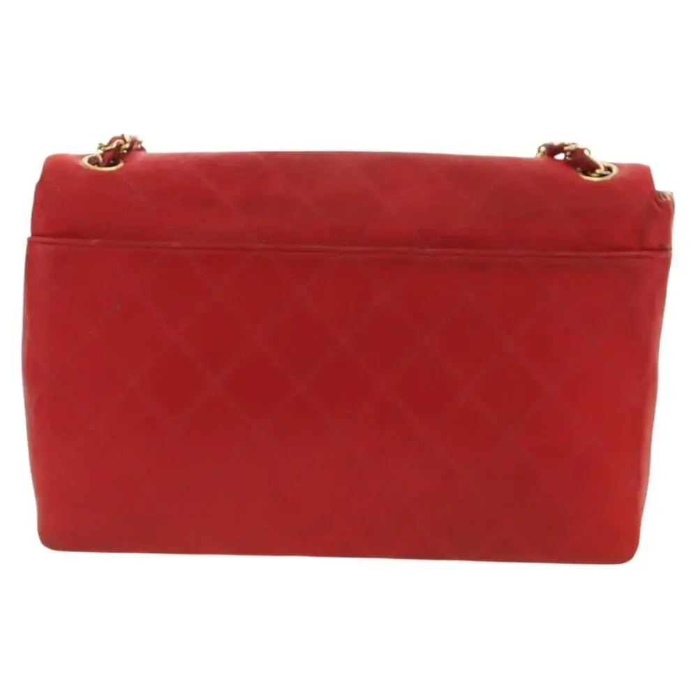 Chanel Bicolore Chain Shoulder Bag Red Lambskin Leather